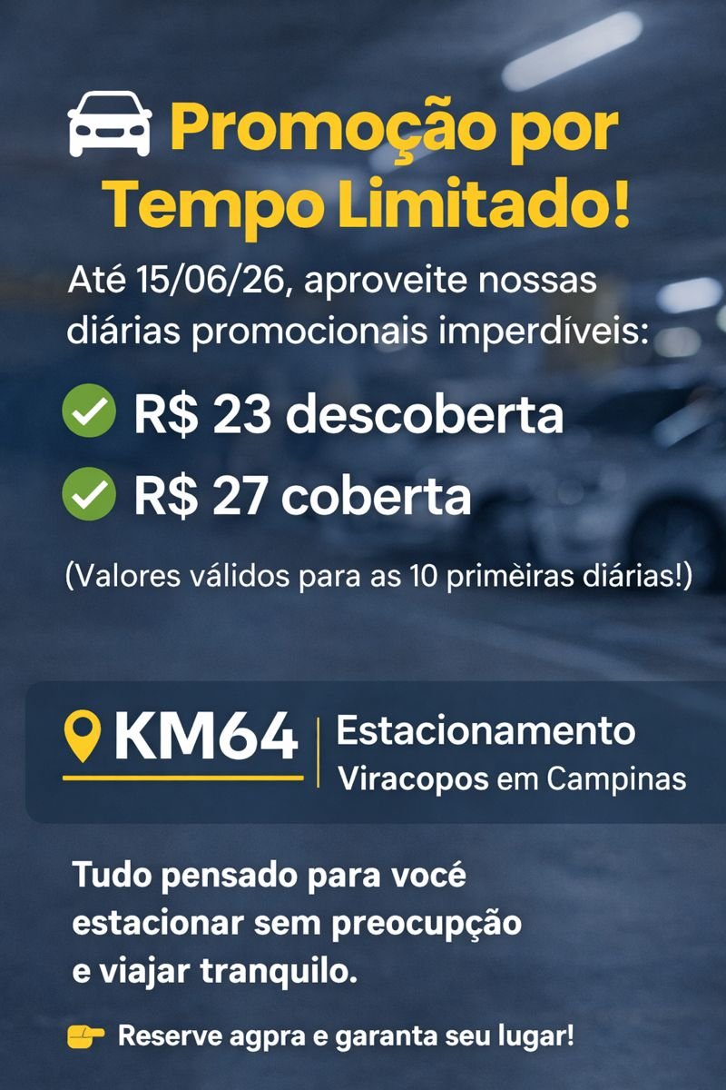 KM64 - Estacionamento Viracopos em Campinas